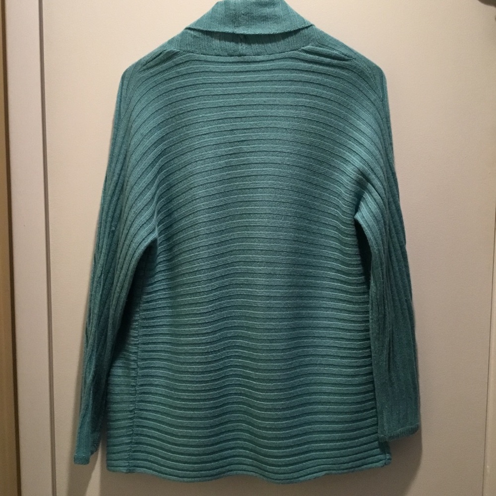 Chico’s Turquoise Ribbed Sweater - Picture 2 of 5